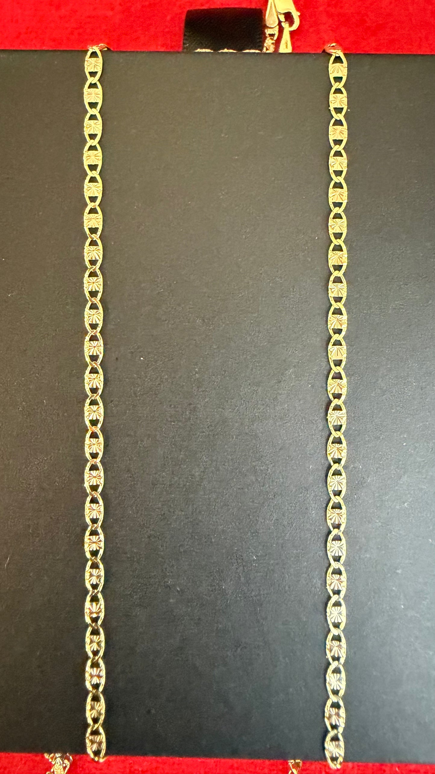 14K Solid Yellow Gold Valentino Chain 2.1mm – 22”