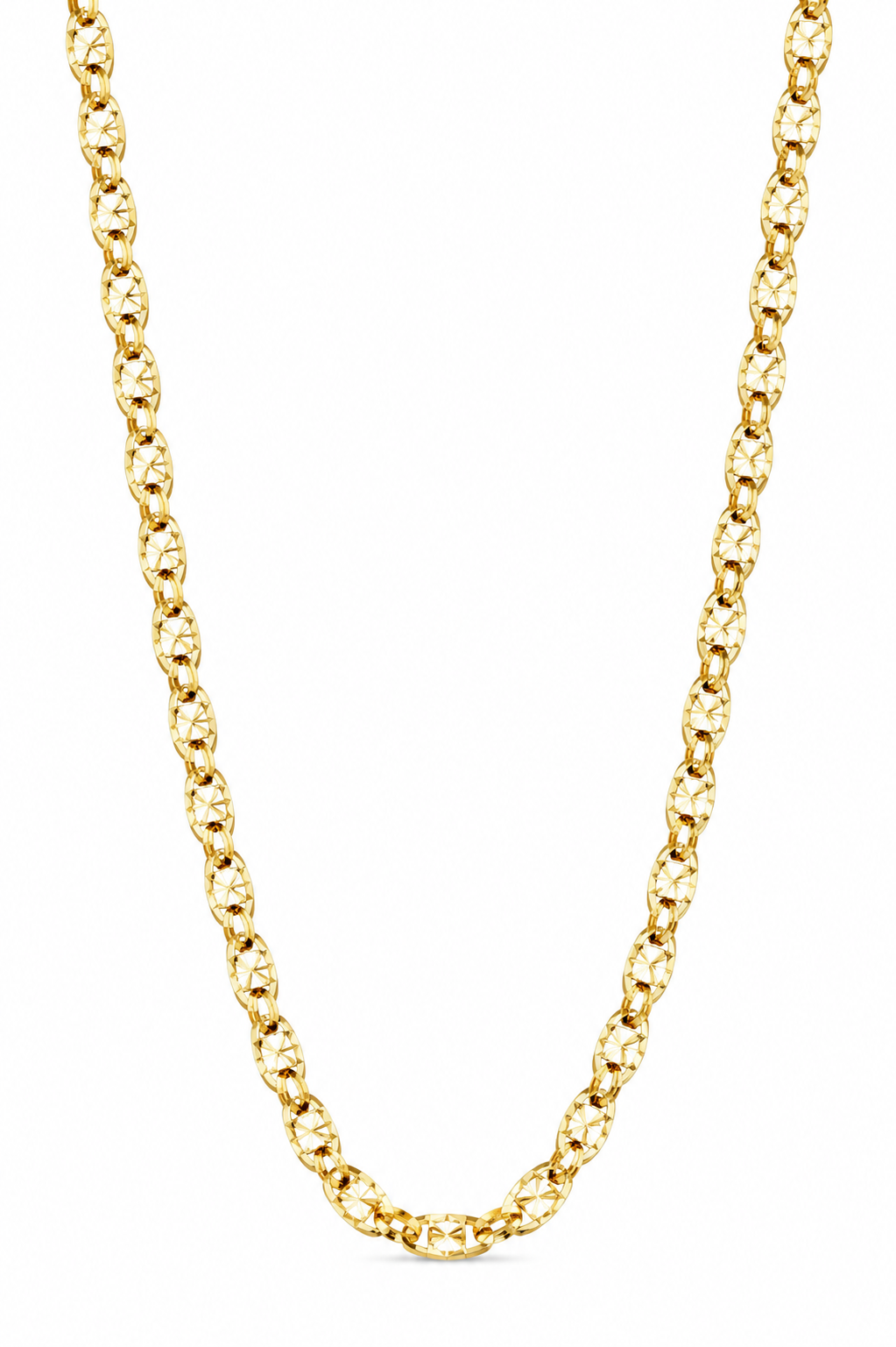 14K Solid Yellow Gold Valentino Chain 2.1mm – 22”
