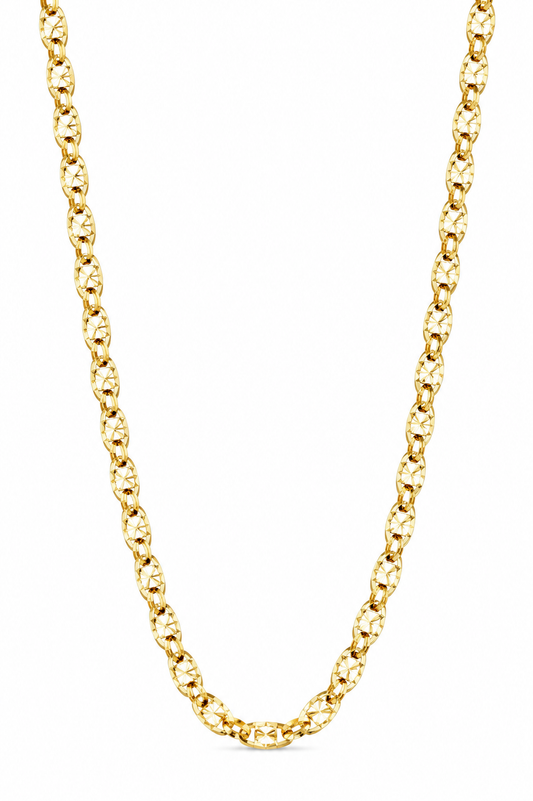 14K Solid Yellow Gold Valentino Chain 2.1mm – 22”