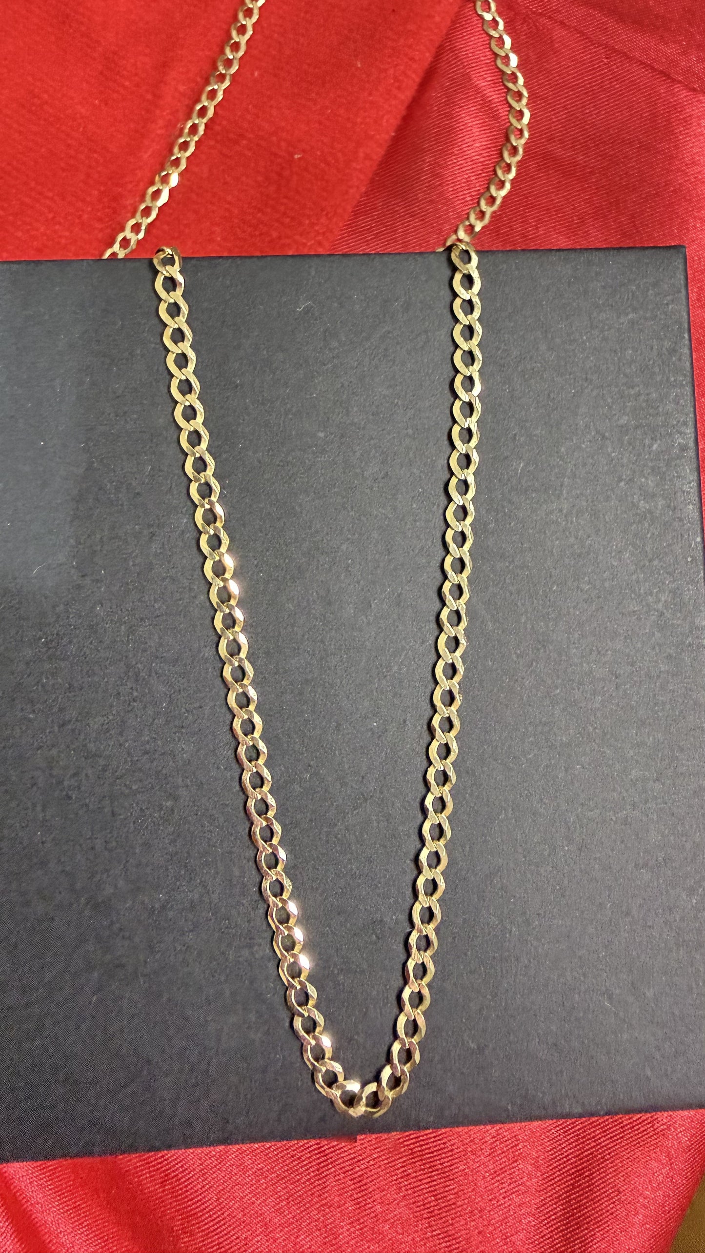 14K Solid yellow Gold Curb Chain