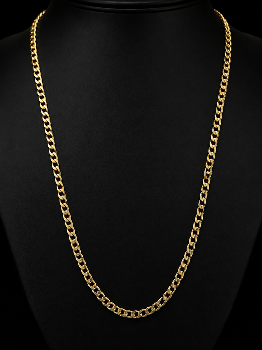 14K Solid yellow Gold Curb Chain