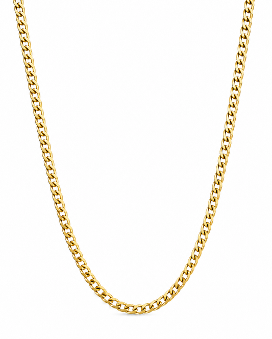 14K Solid yellow Gold Curb Chain