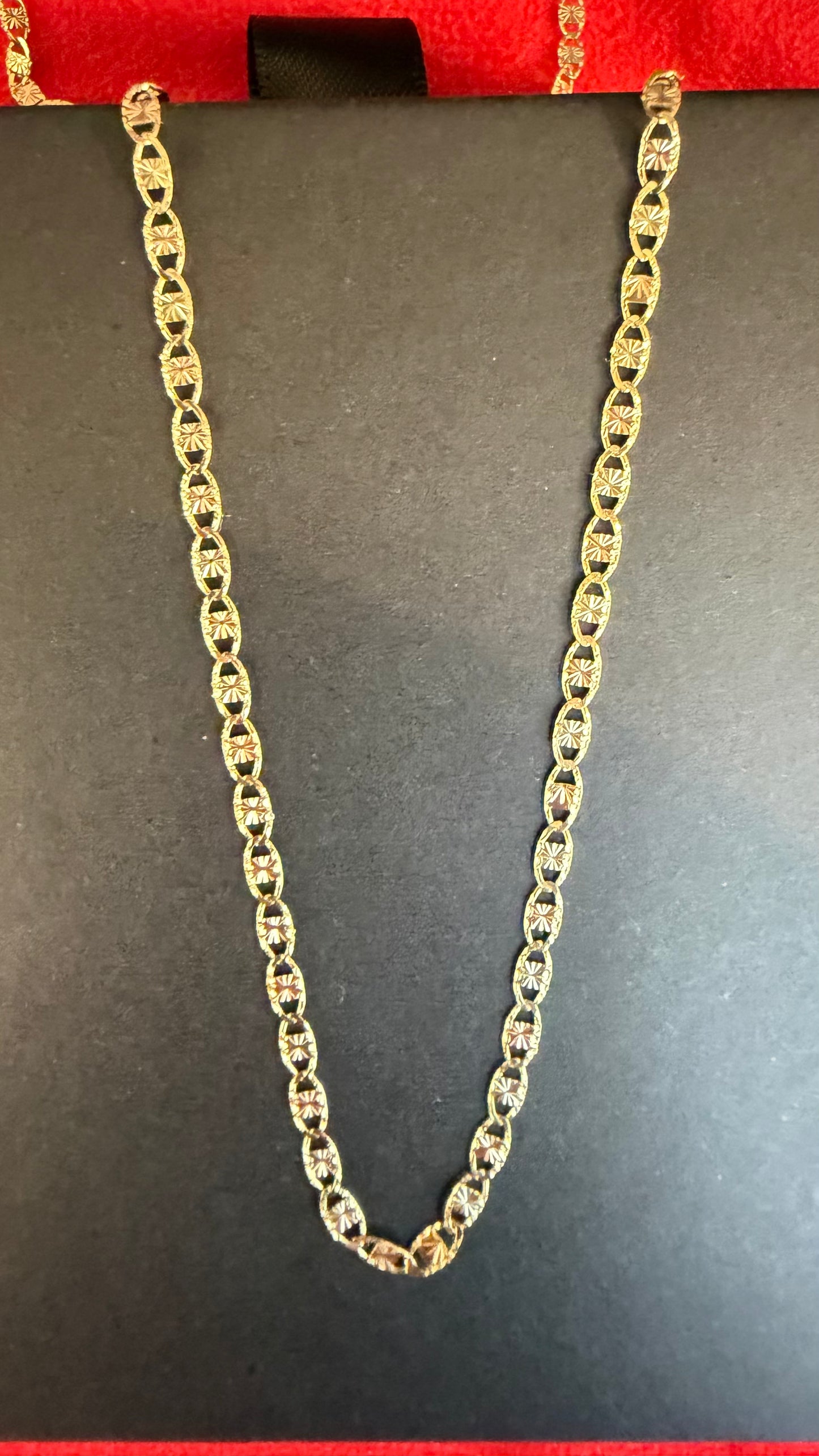 14K Solid Yellow Gold Valentino Chain 2.1mm – 22”