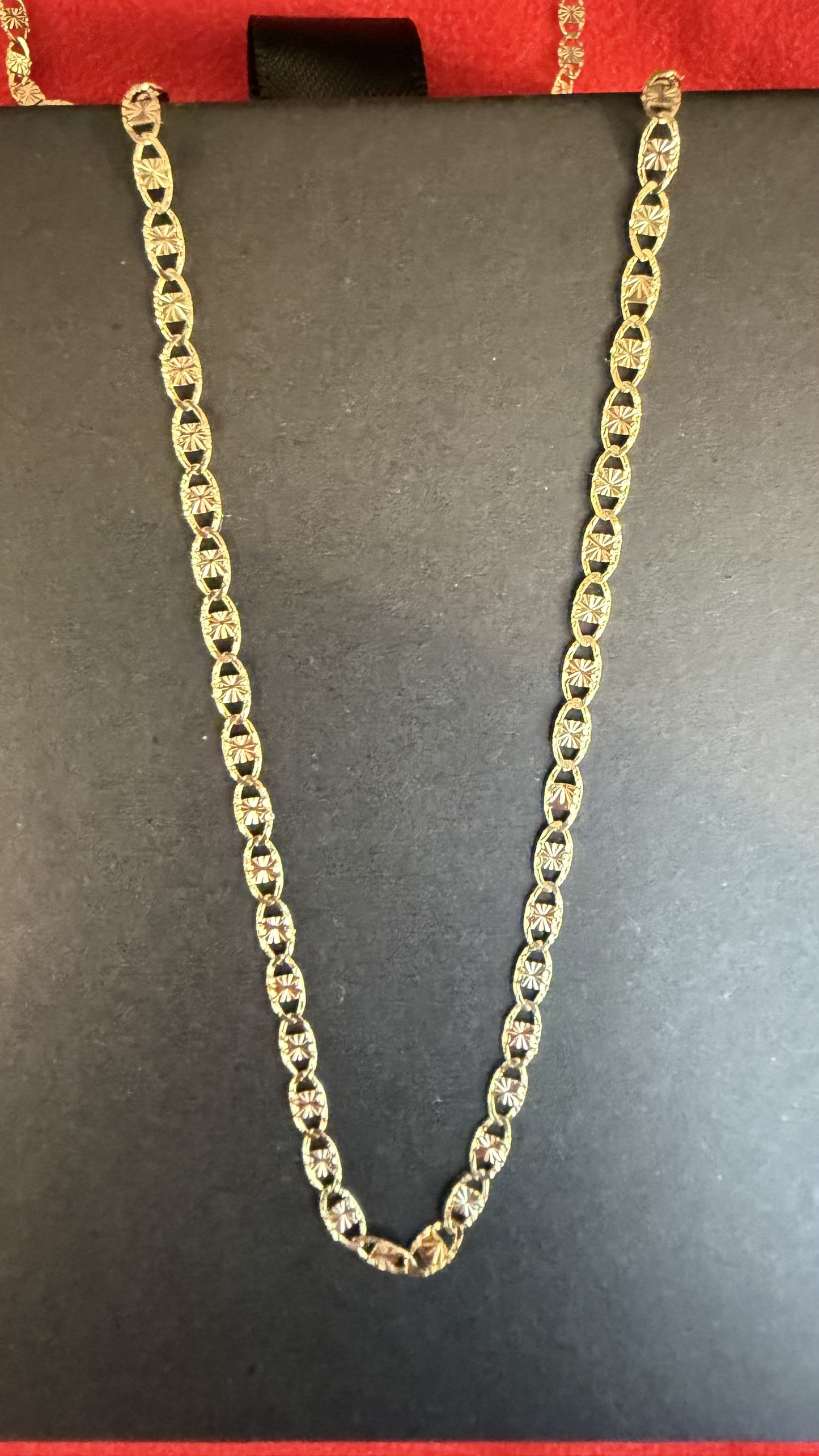 14K Solid Yellow Gold Valentino Chain 2.1mm – 22”