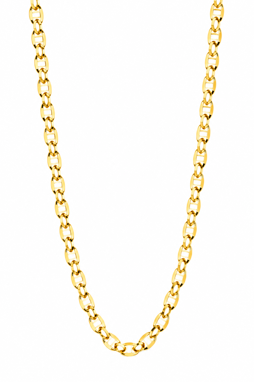 14K Solid Gold Mariner Flat Chain 2.2mm – 22”