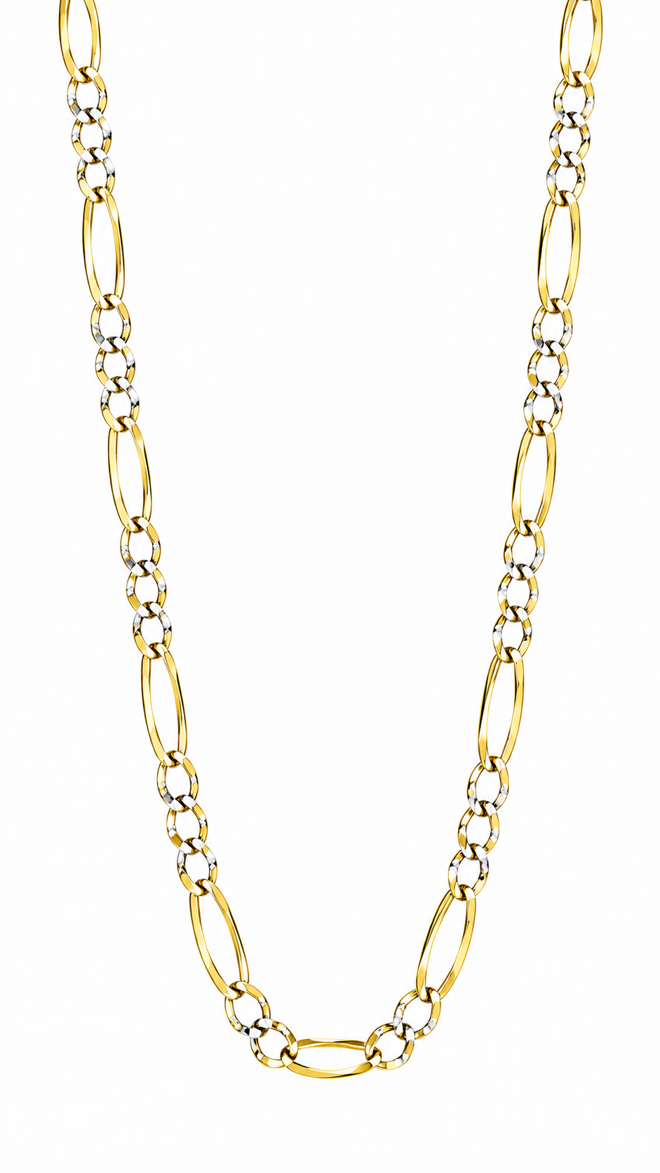 14K Solid yellow Gold Figaro Chain 2.5mm – 20”